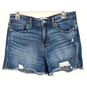 BKE Payton Shorts Women's Size 28 Distressed Dark Wash Cut Offs